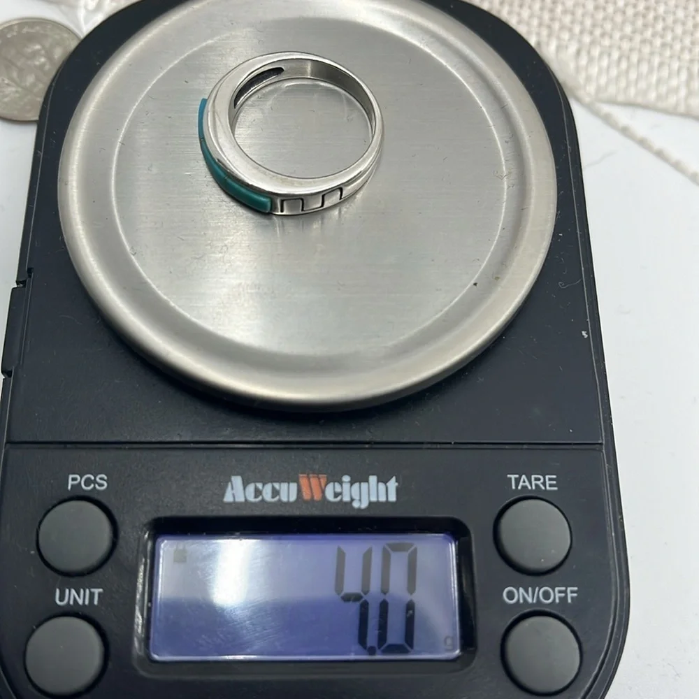 Authentic Southwest WJ Wilson Jim Navajo Sleeping Beauty Turquoise Size 6 Ring - Picture 10 of 12